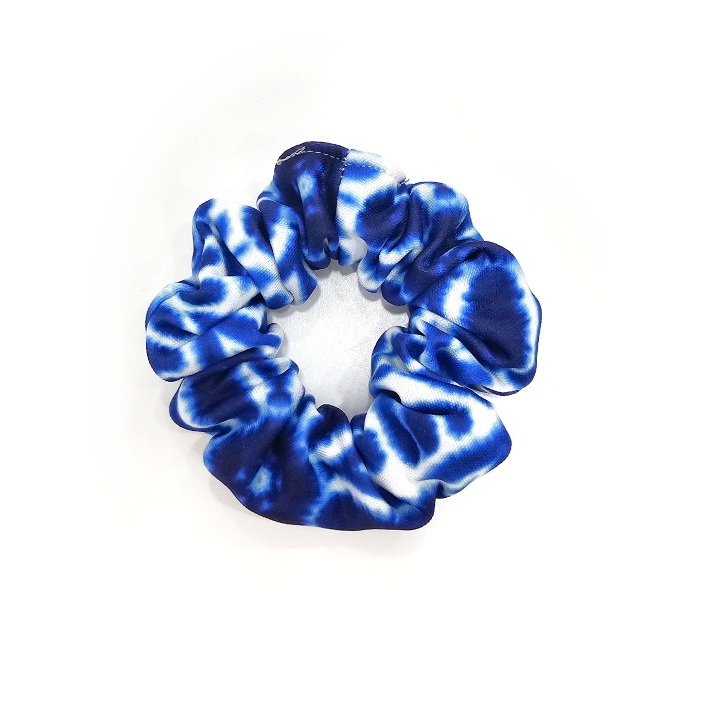 Scrunchie gumička do vlasů HIPPY BLUE1